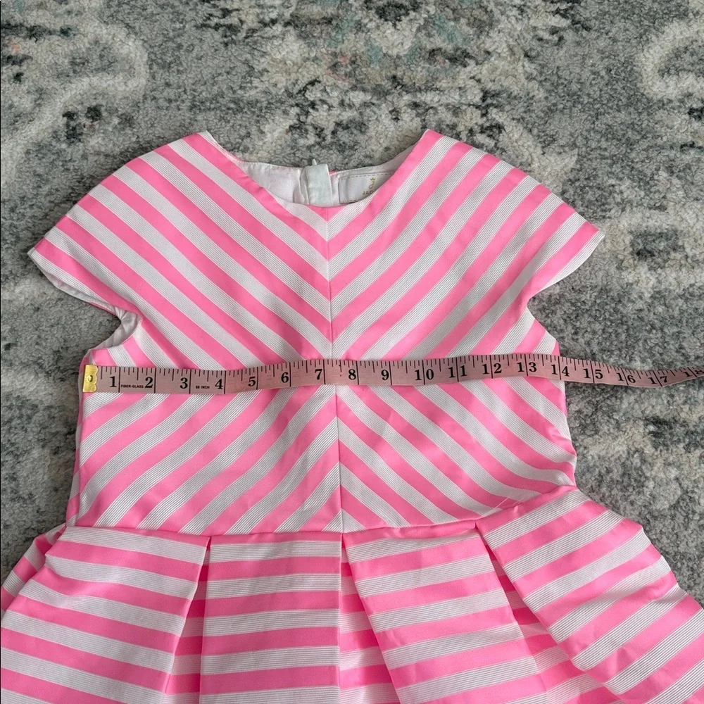 Jacadi Girls Pink Stripe Elegant Dress